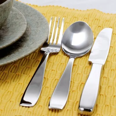 New - Gibson Home 20pc Stainless Steel Castleford Silverware Set