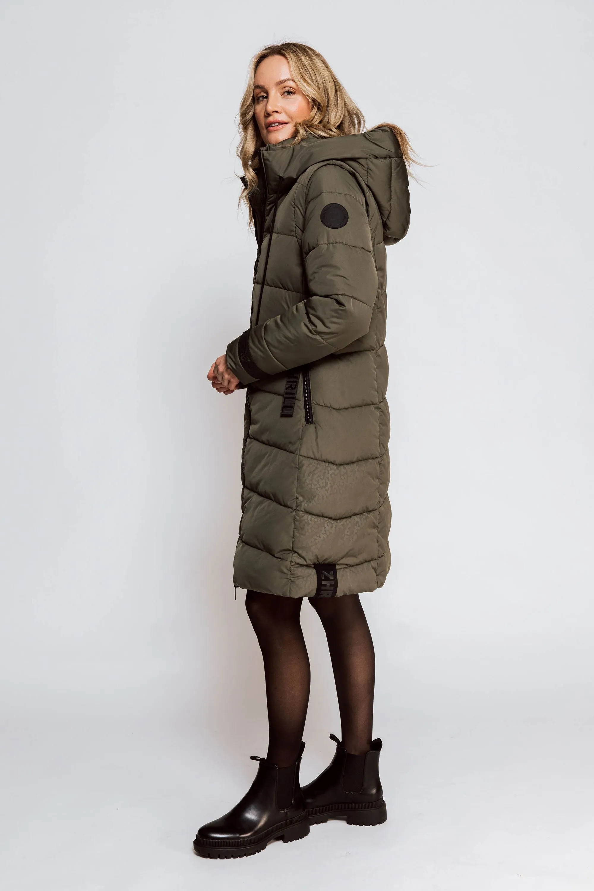 Olive Adelita Max Quilted Jacket