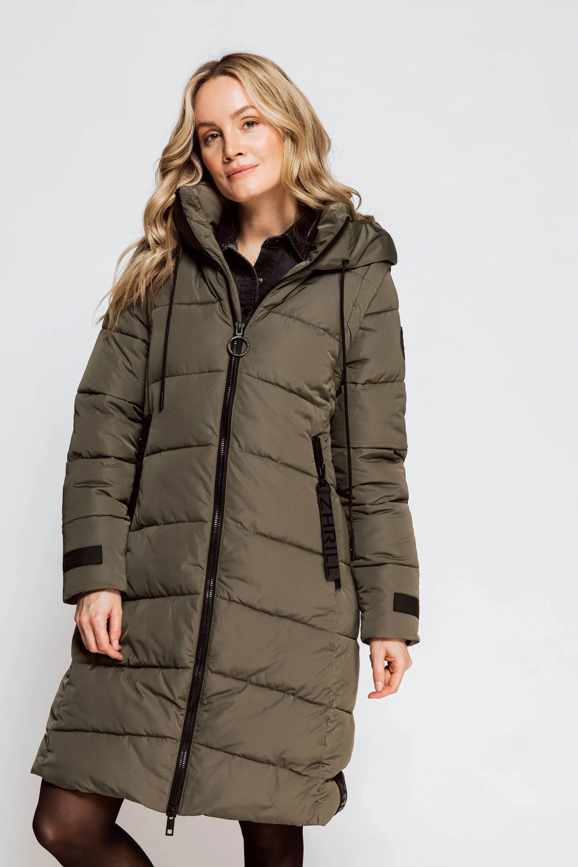 Olive Adelita Max Quilted Jacket