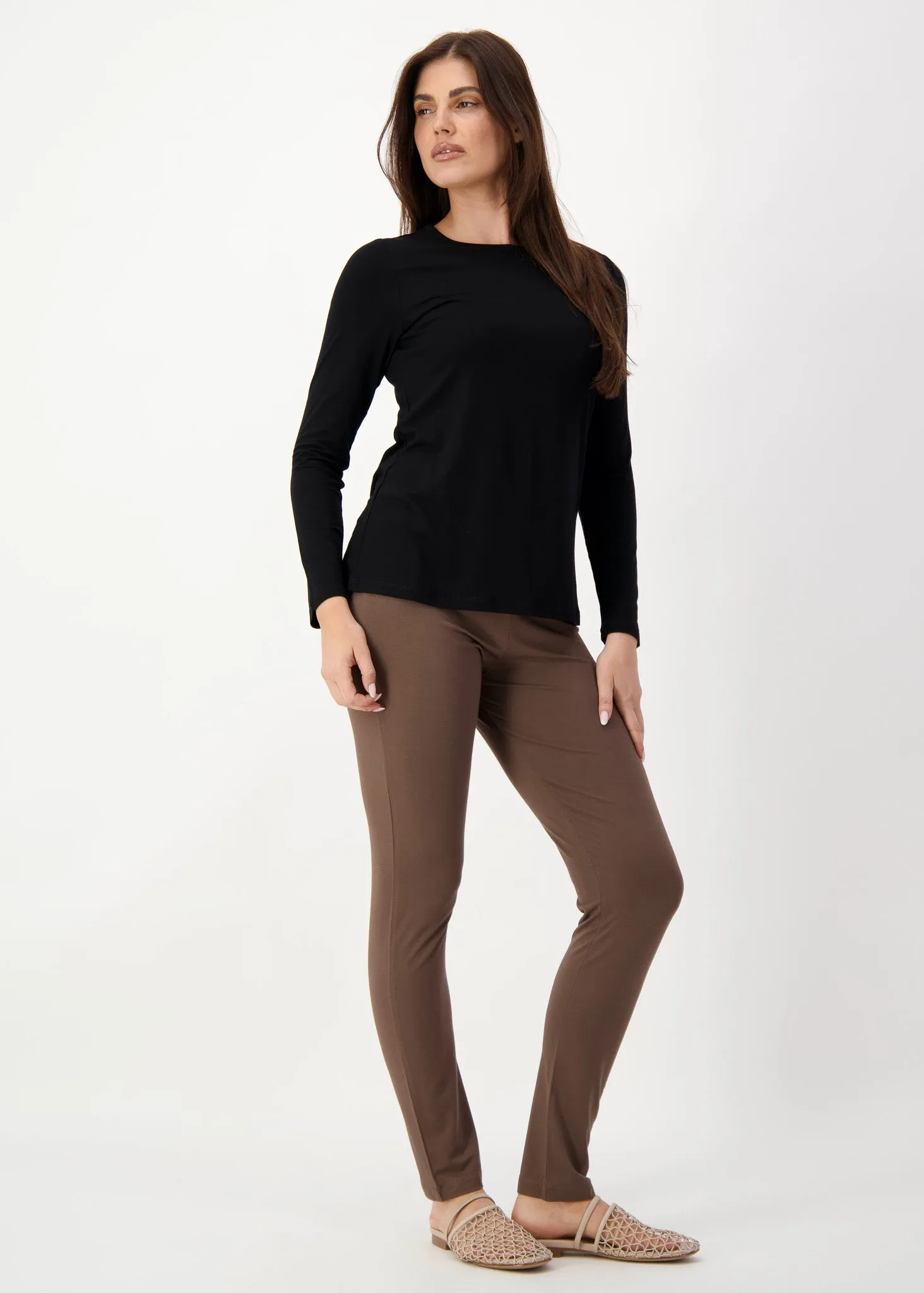 Patti Bamboo Full-Length Pant - Chocolate