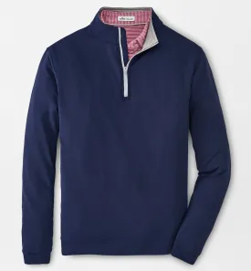 Perth Stretch Loop Terry Quarter-Zip in Navy by Peter Millar