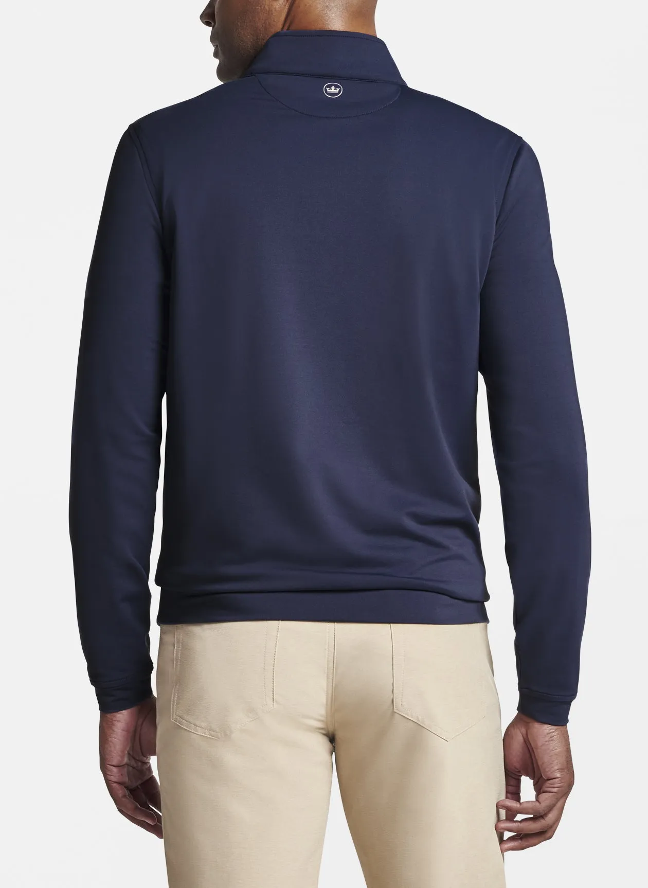 Perth Stretch Loop Terry Quarter-Zip in Navy by Peter Millar