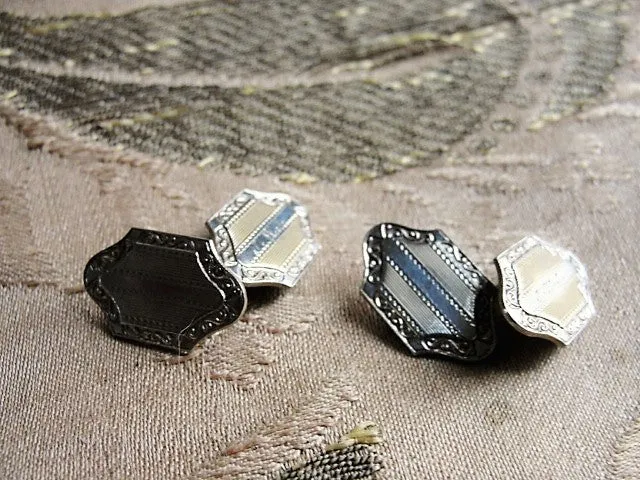 Quality Vintage 1920s ART DECO Gentlemens Pair of Mens Cuff Links Mens Jewelry