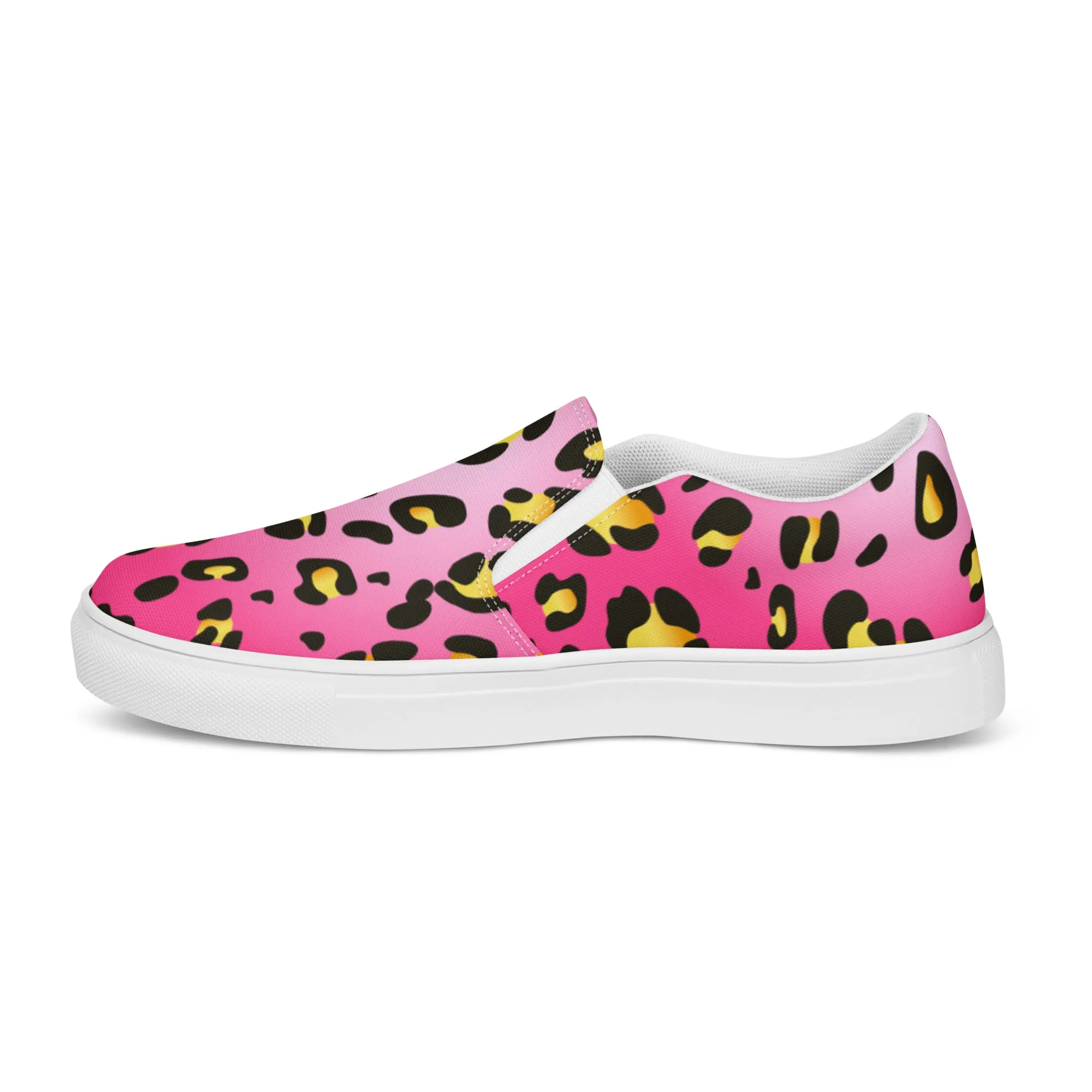 Rainbow Pink Leopard Slip-on Shoes (male sizes)