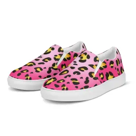 Rainbow Pink Leopard Slip-on Shoes (male sizes)