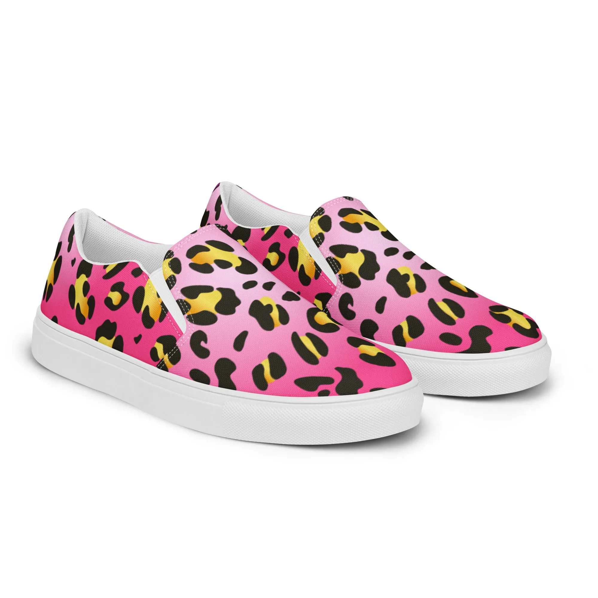 Rainbow Pink Leopard Slip-on Shoes (male sizes)