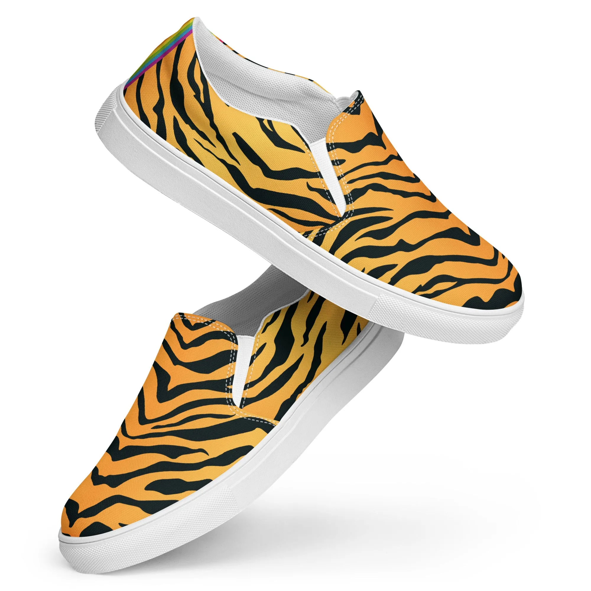 Rainbow Tiger Print Slip-on Shoes (female sizes)