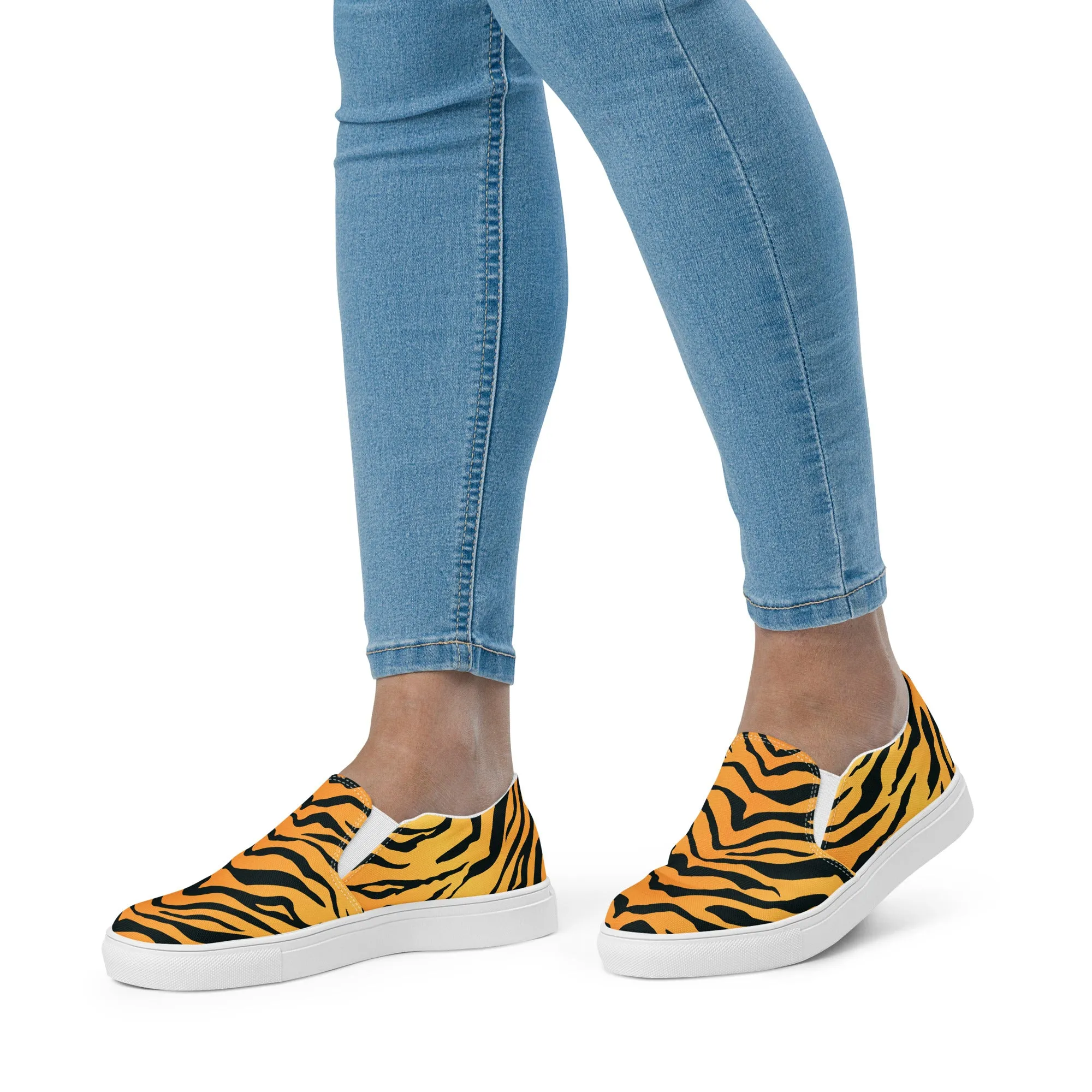 Rainbow Tiger Print Slip-on Shoes (female sizes)