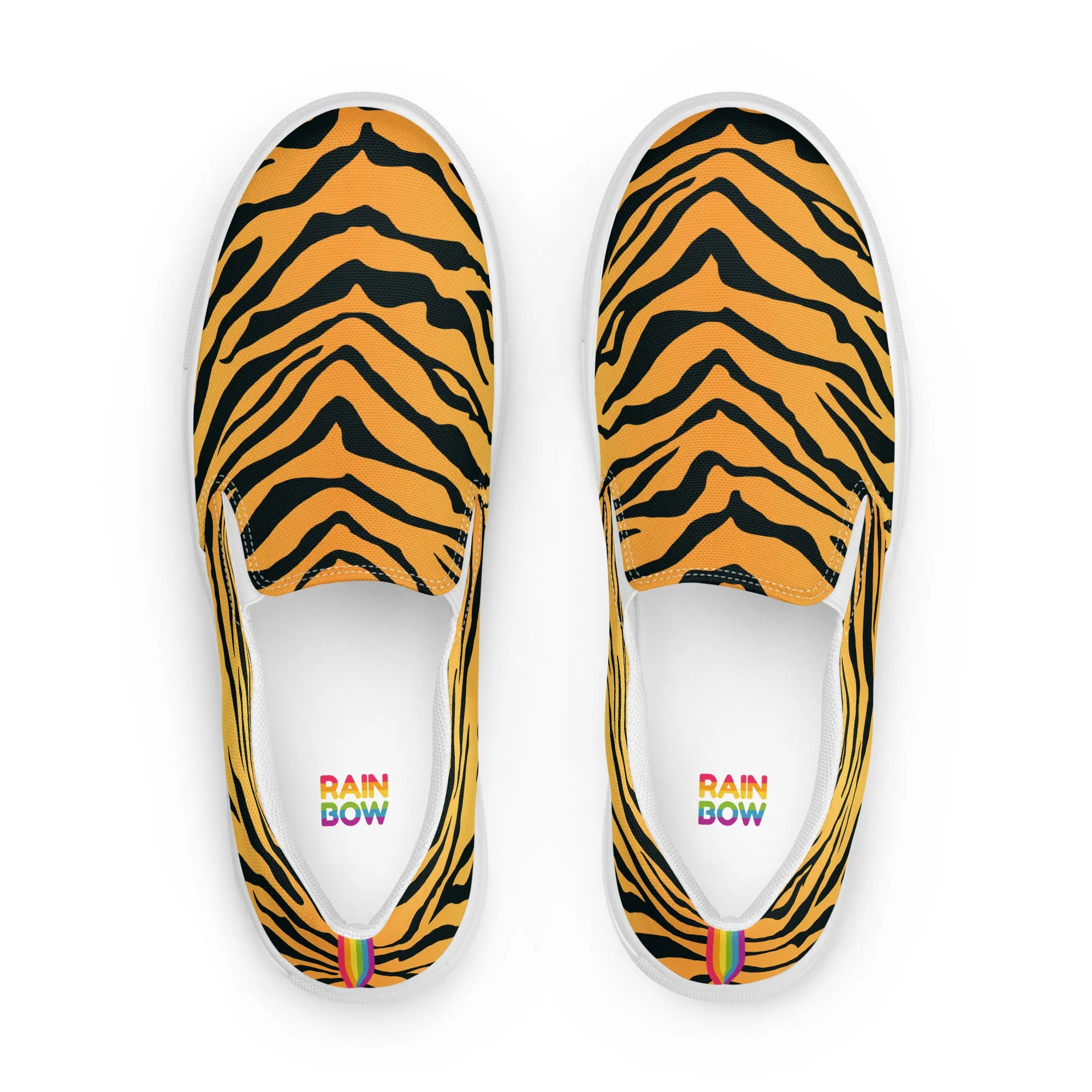 Rainbow Tiger Print Slip-on Shoes (female sizes)