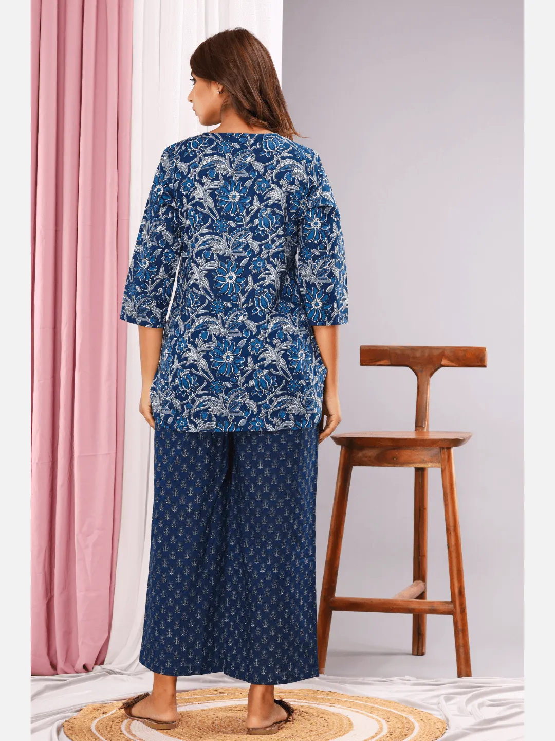 Space Blue Cotton Loungewear