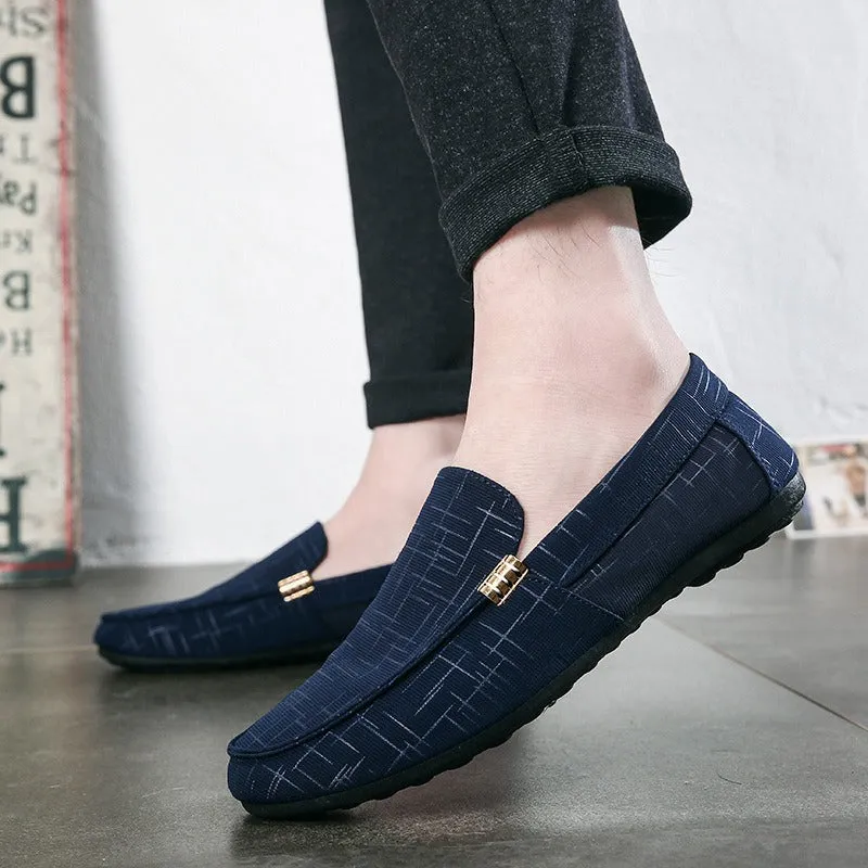 spring new shoes men's casual shoes trendy Korean version slip-on slip-on shoes men's cloth shoes