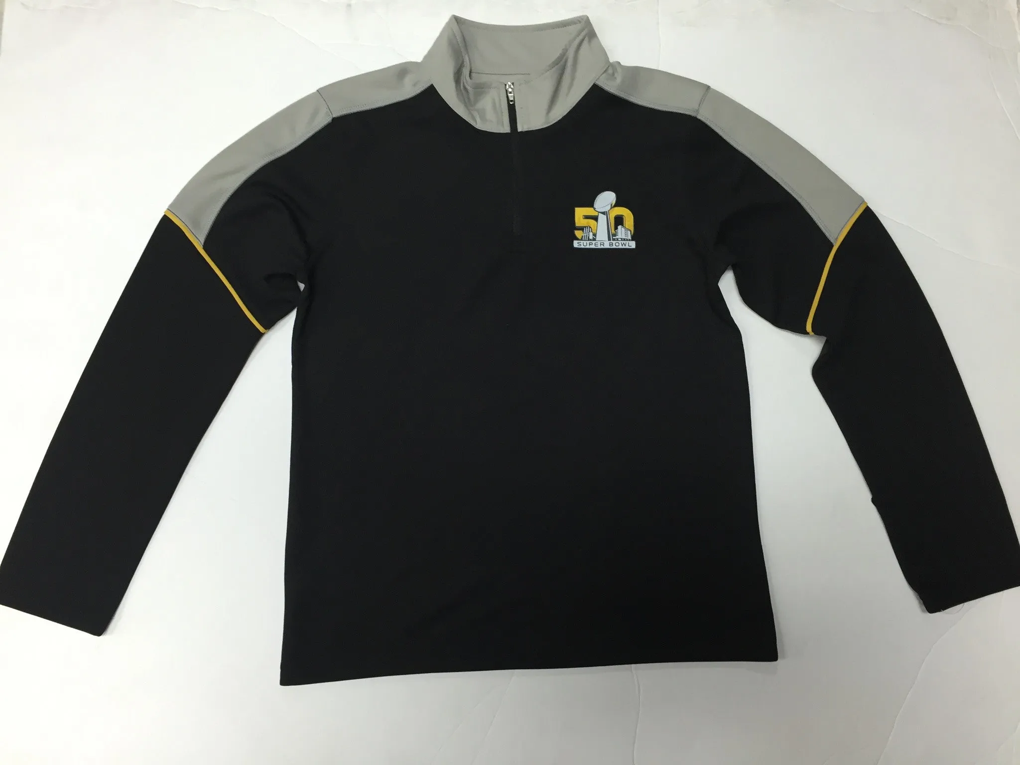 Super Bowl 50 NFL Team Apparel Youth Black Quarter Zip Pullover