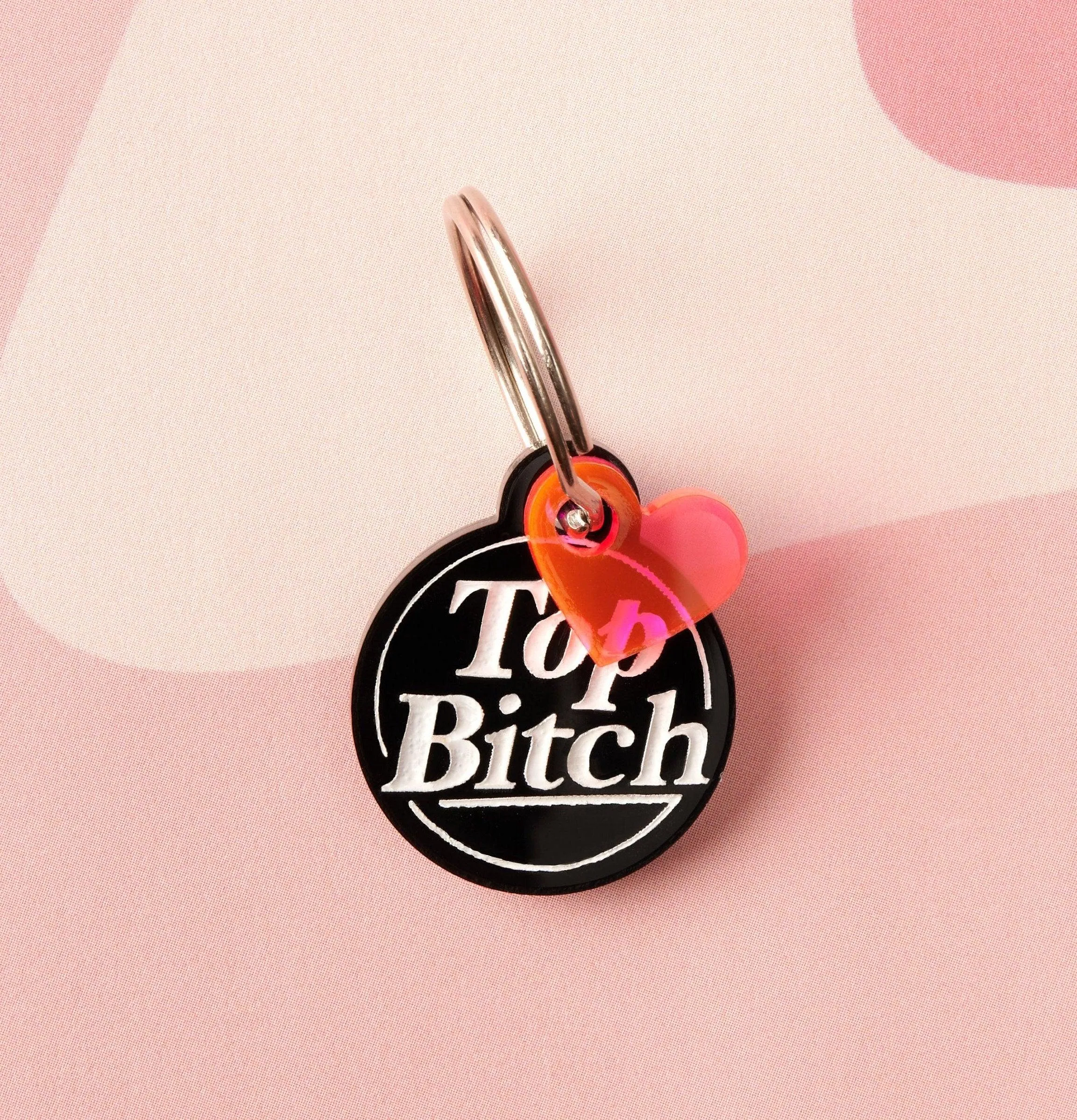 Top bitch Pet ID tag, Cat and Dog Tag, personalized pet tag