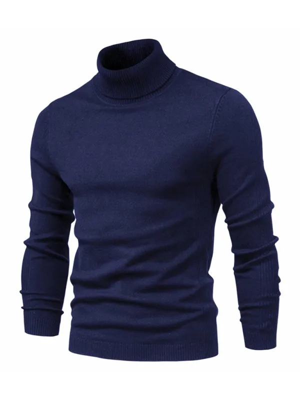 Turtleneck Men's Pullover Sweater Casual Knitwear