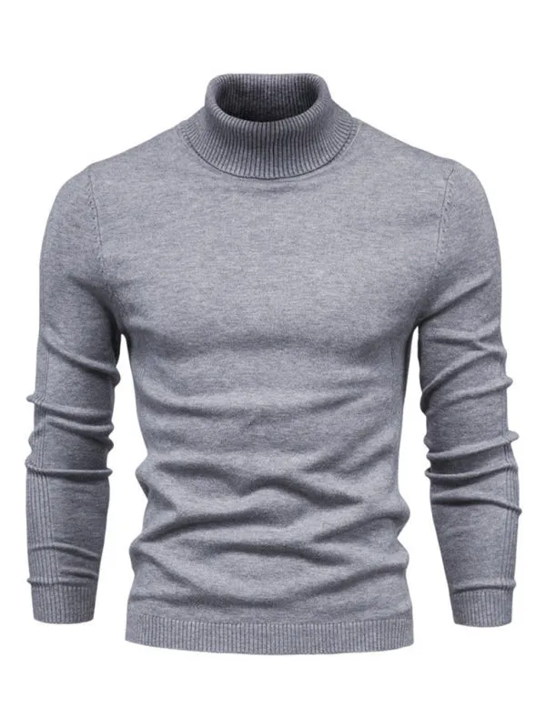 Turtleneck Men's Pullover Sweater Casual Knitwear