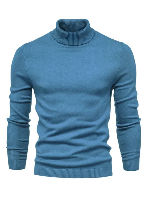 Turtleneck Men's Pullover Sweater Casual Knitwear