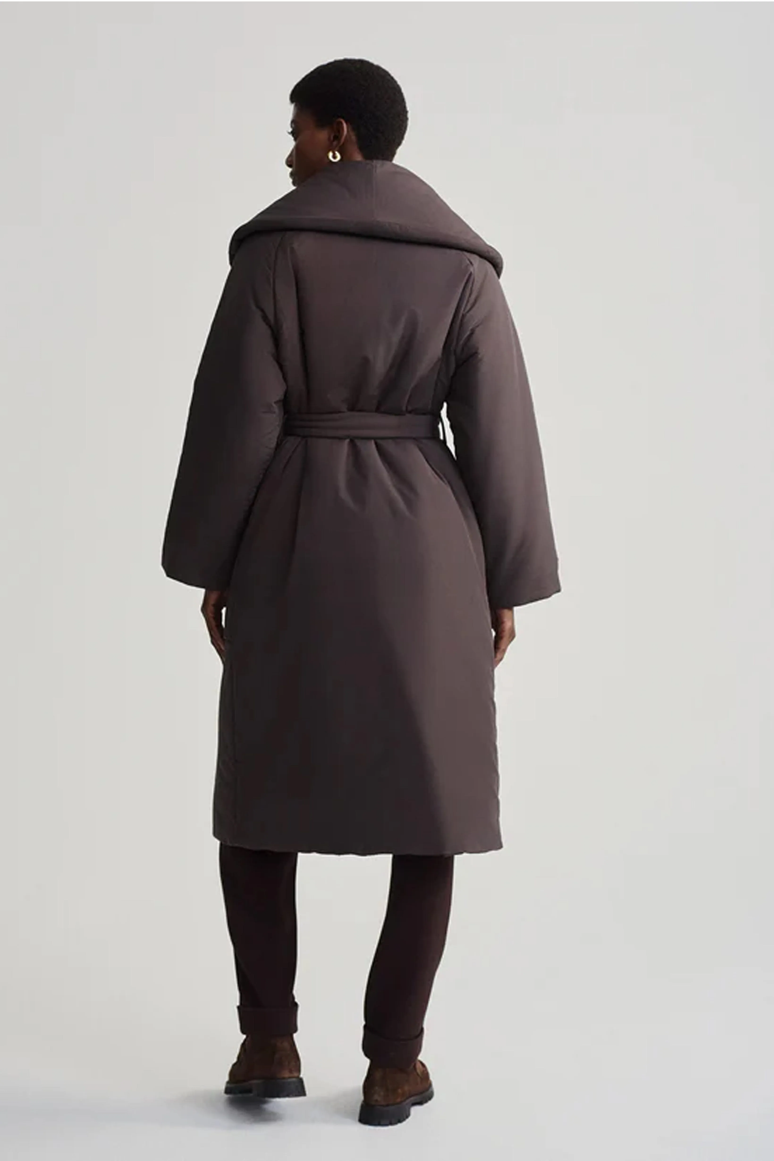 VARLEY | Ana Long Wrap Coat - Coffee