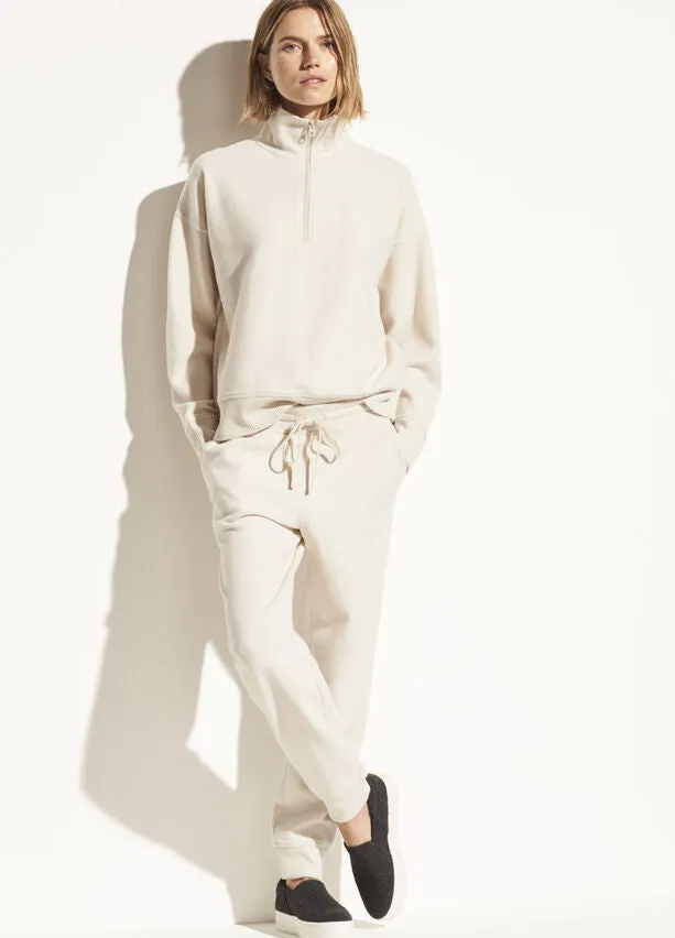 Vince - Cozy Half Zip Pullover in Oyster