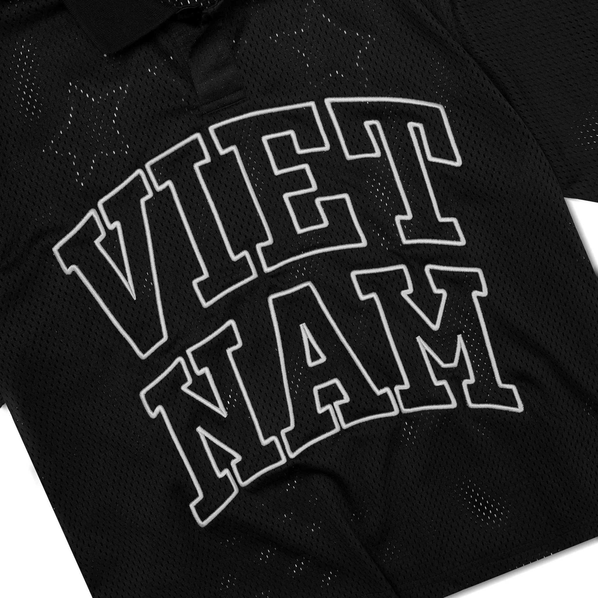 VN MESH POLO - BLACK