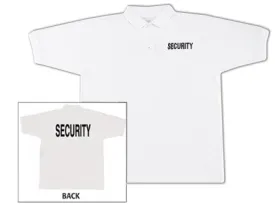 White - Two Sided Law Enforcement SECURITY Golf Shirt