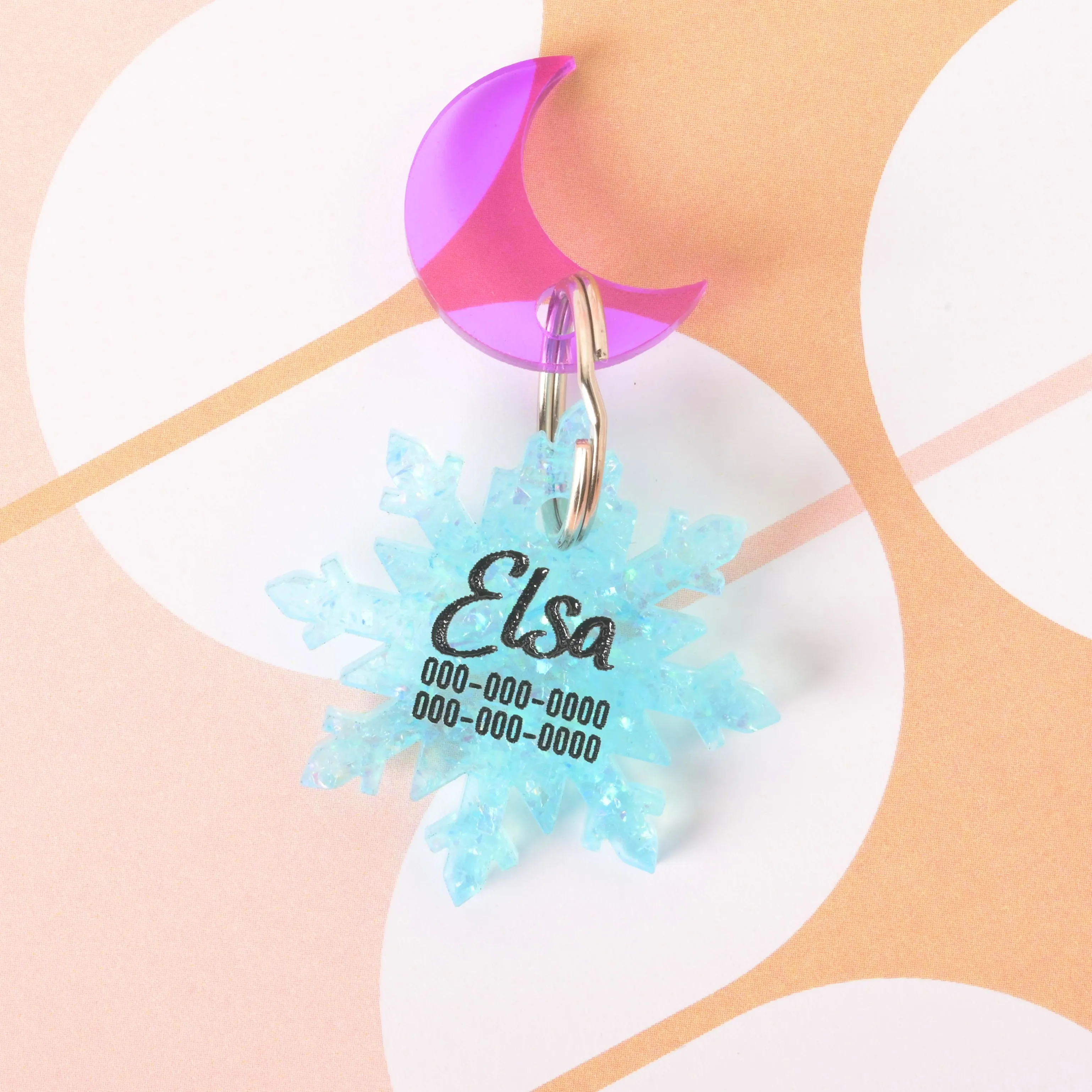 Winter Snowflake Personalized Pet Tag