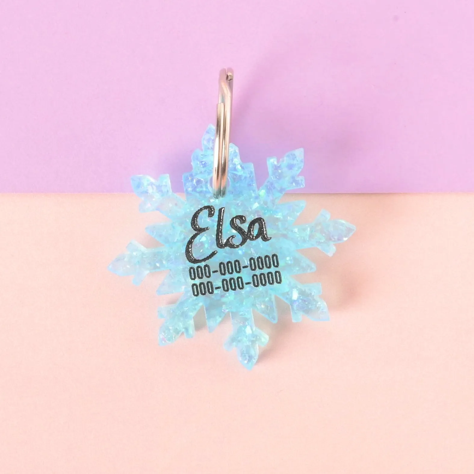 Winter Snowflake Personalized Pet Tag