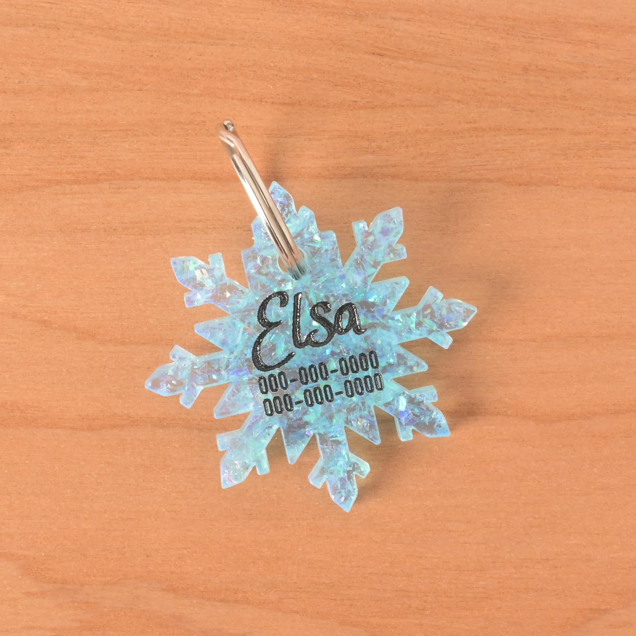 Winter Snowflake Personalized Pet Tag