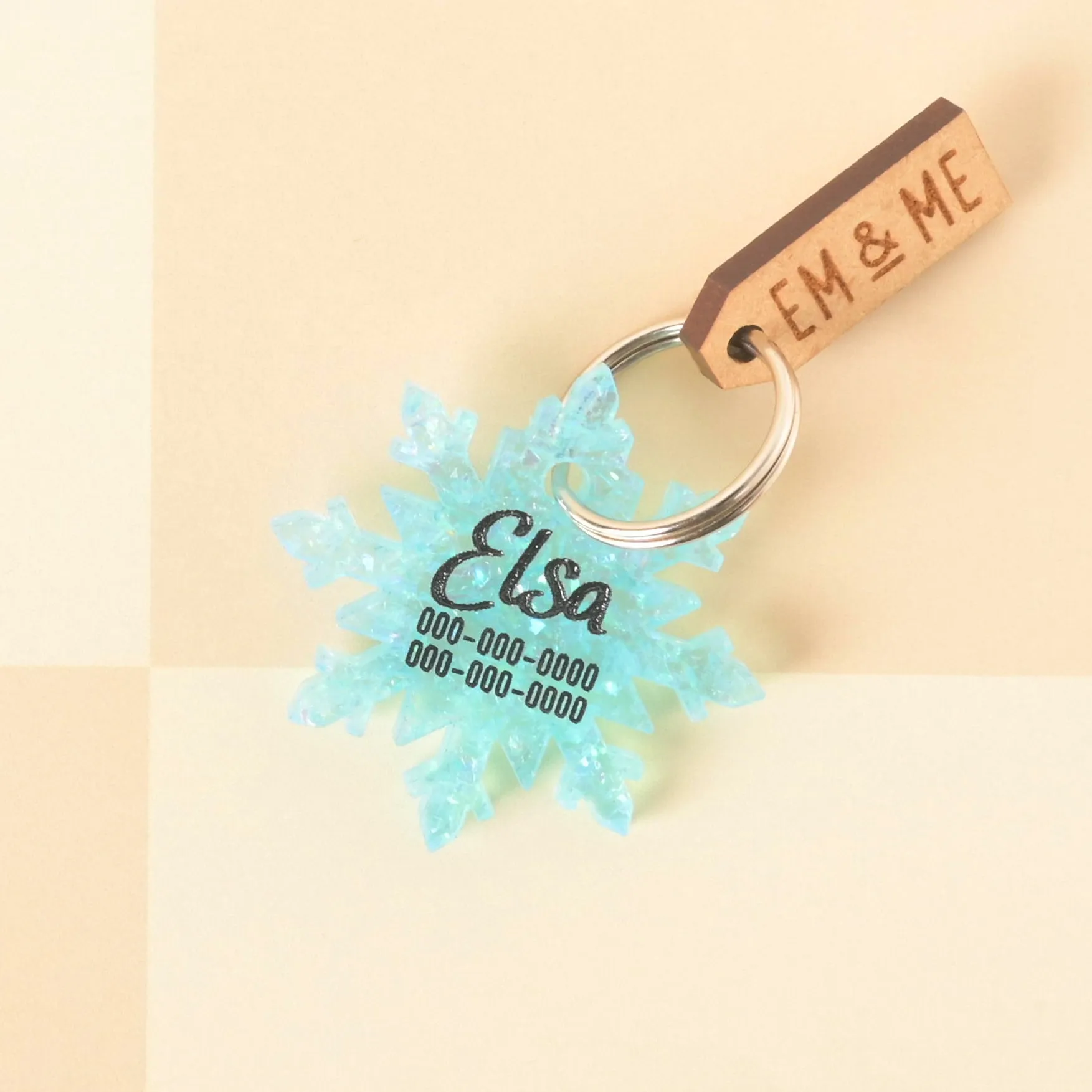 Winter Snowflake Personalized Pet Tag