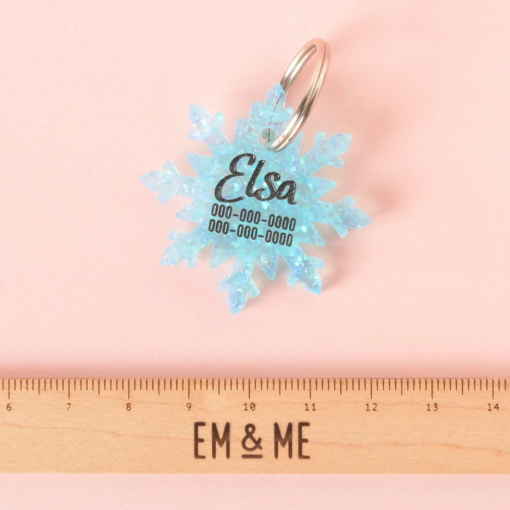 Winter Snowflake Personalized Pet Tag