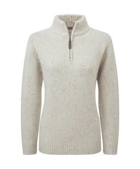 Women's Aviemore Alpaca Mix Quarter Zip Jumper - Ivory