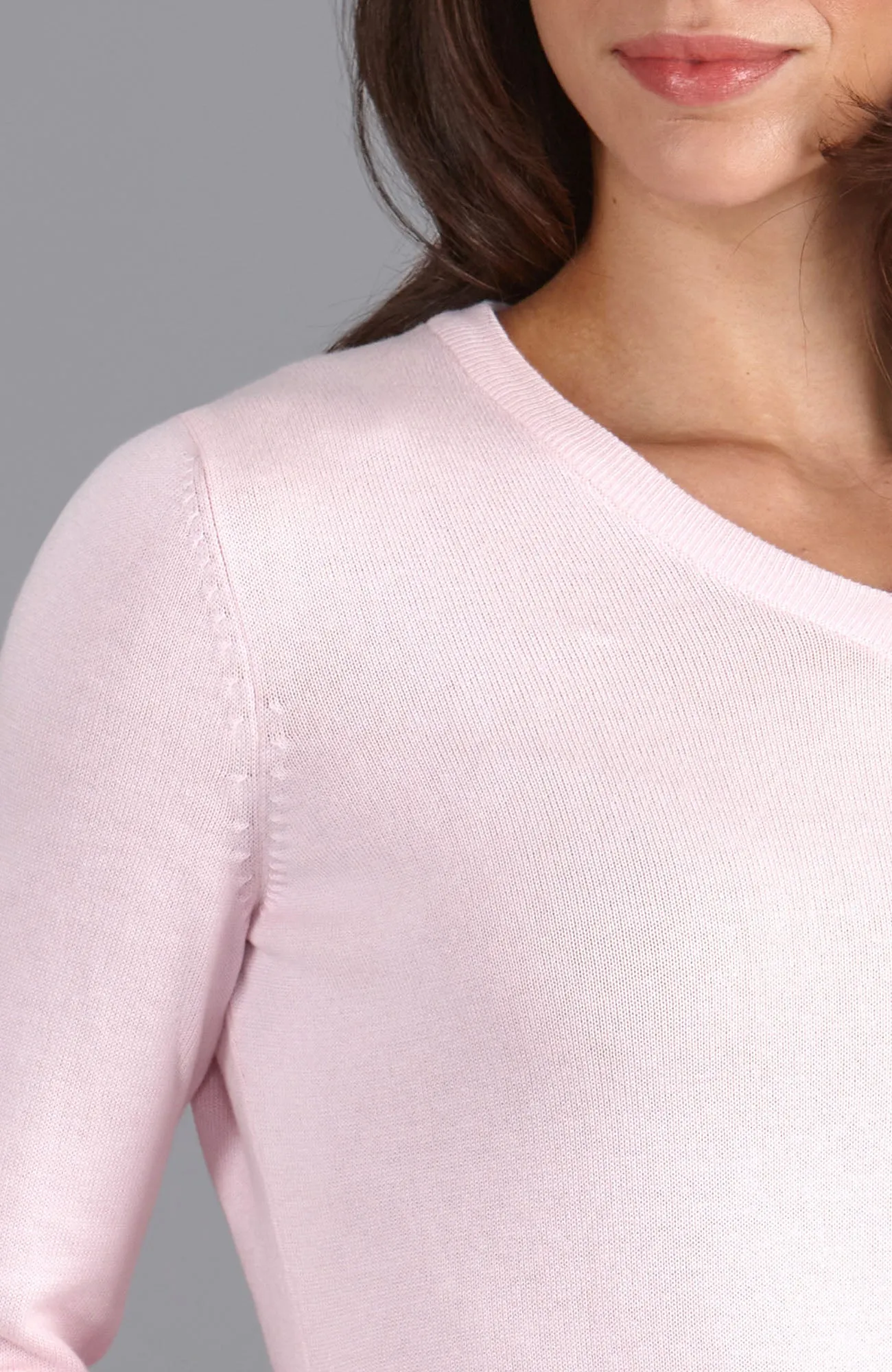 Womens Pure Cotton V-Neck Jumper